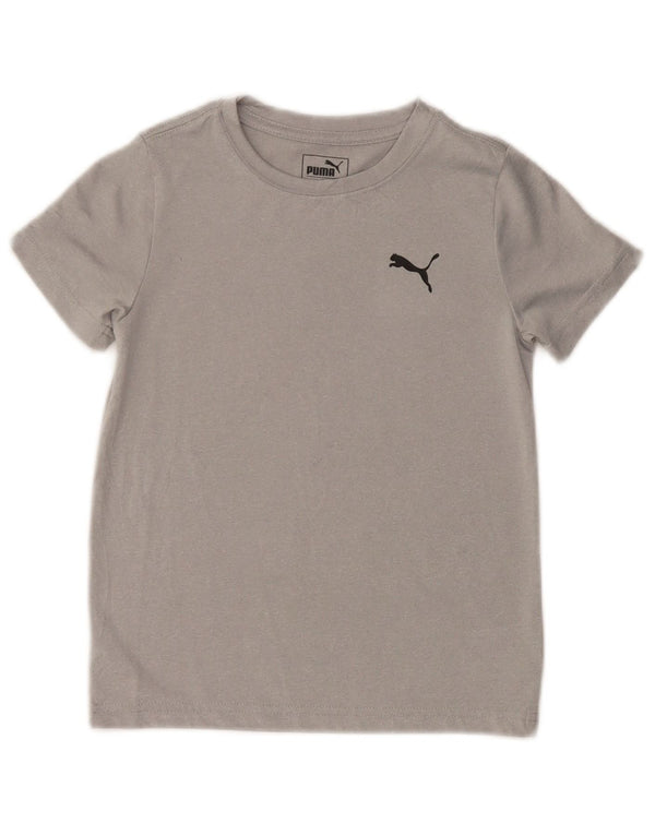 PUMA Boys T-Shirt Top 5-6 Years Grey Polyester