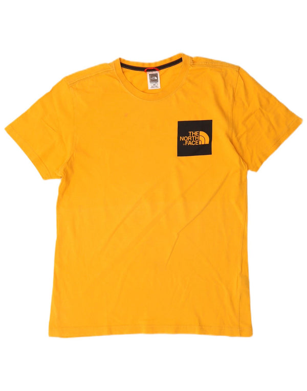 Tricou grafic pentru bărbați The North Face Top din bumbac galben mediu