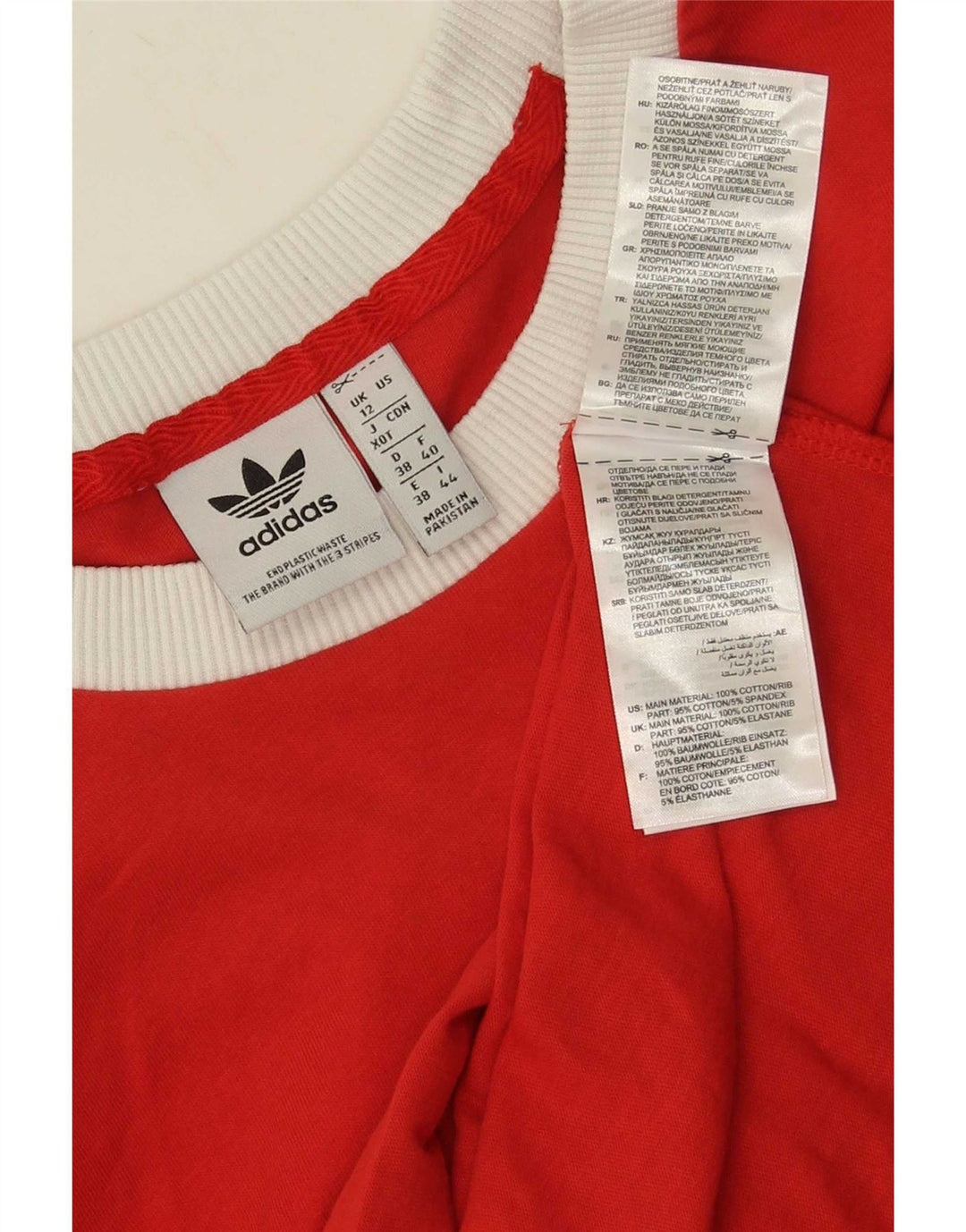 Tricou Adidas pentru femei Top UK 12 Medium Red Bumbac