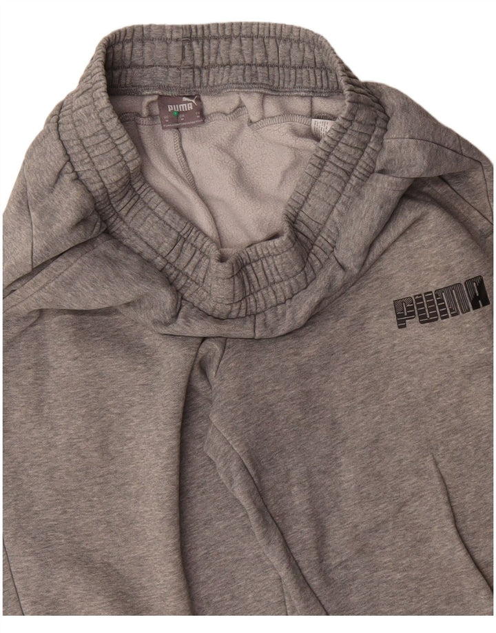 Pantaloni de trening Puma pentru bărbați Joggeri din bumbac gri mediu
