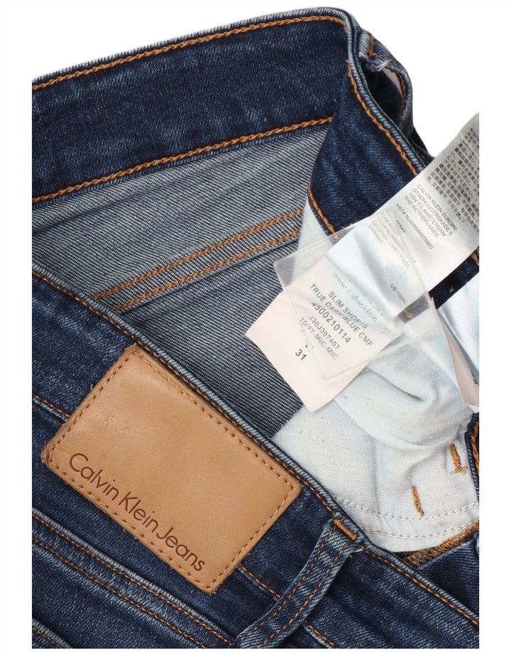 Pantaloni scurți din denim pentru bărbați Calvin Klein W31, bumbac albastru mediu