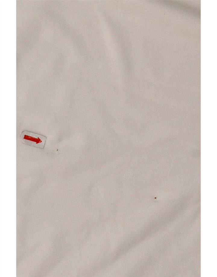 Top pentru bărbați Zara cu mânecă lungă din bumbac alb mediu