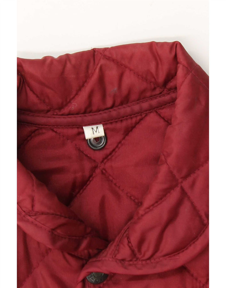 Gilet vintage pentru bărbați matlasat UK 38 Medium Burgundy