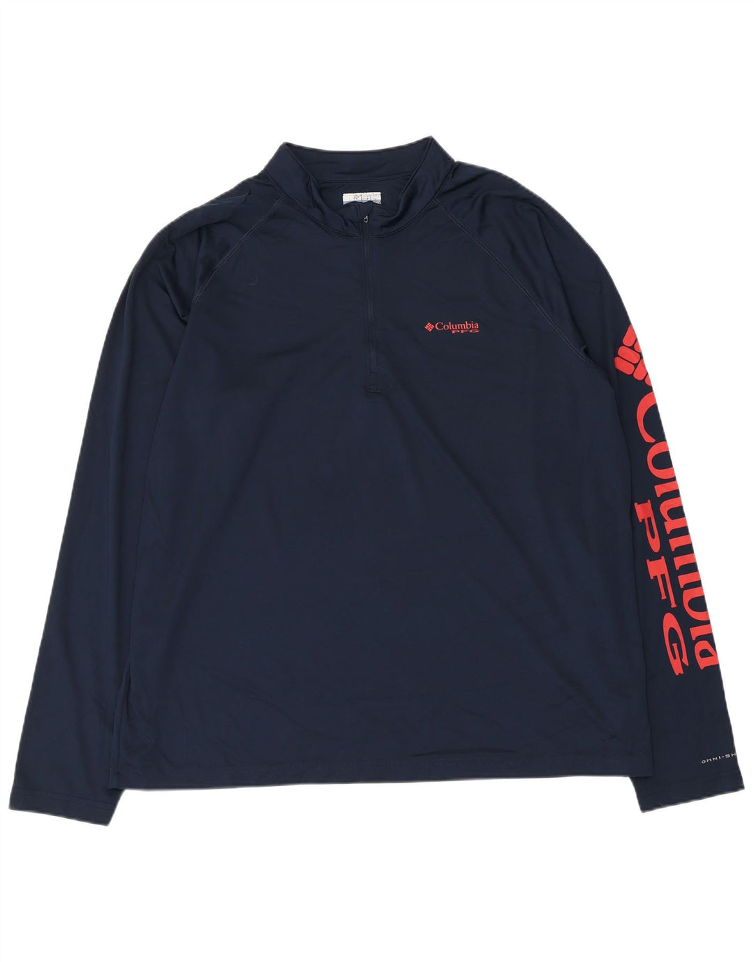 Top de trening Columbia Omni-Shade Graphic Pulover pentru bărbați XL bleumarin
