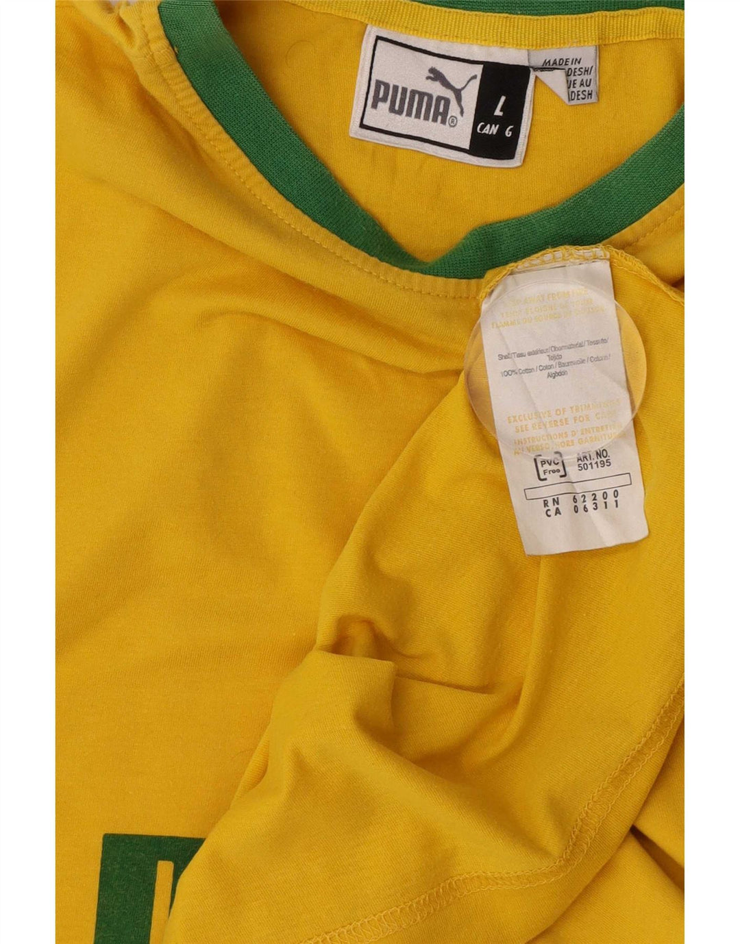 Vestă grafică pentru bărbați Puma, mare, galben, bumbac color bloc