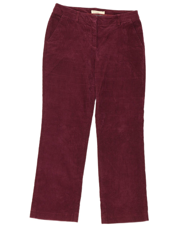 Pantaloni din velur pentru femei Henry Cottons IT 44 Medium W32 L30 Burgundy