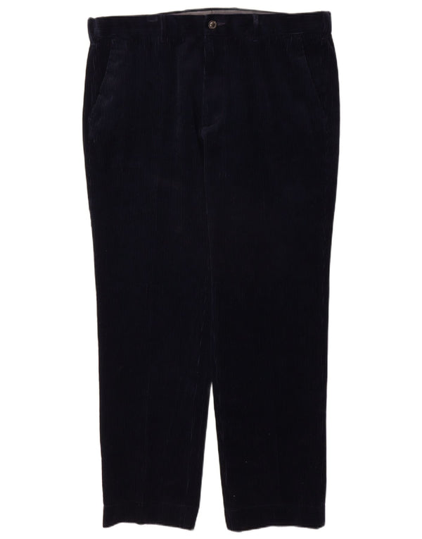Pantaloni drepti din velur pentru bărbați Marks & Spencer W38 L31 bumbac bleumarin
