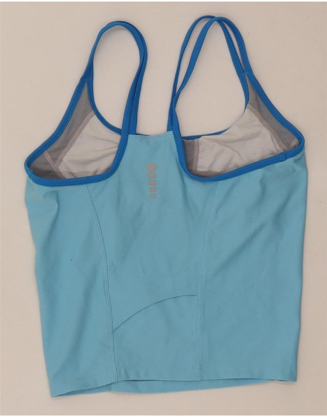 Vestă crop top pentru femei Nike Dri Fit US 4/6 Small Blue Colorblock Poliester