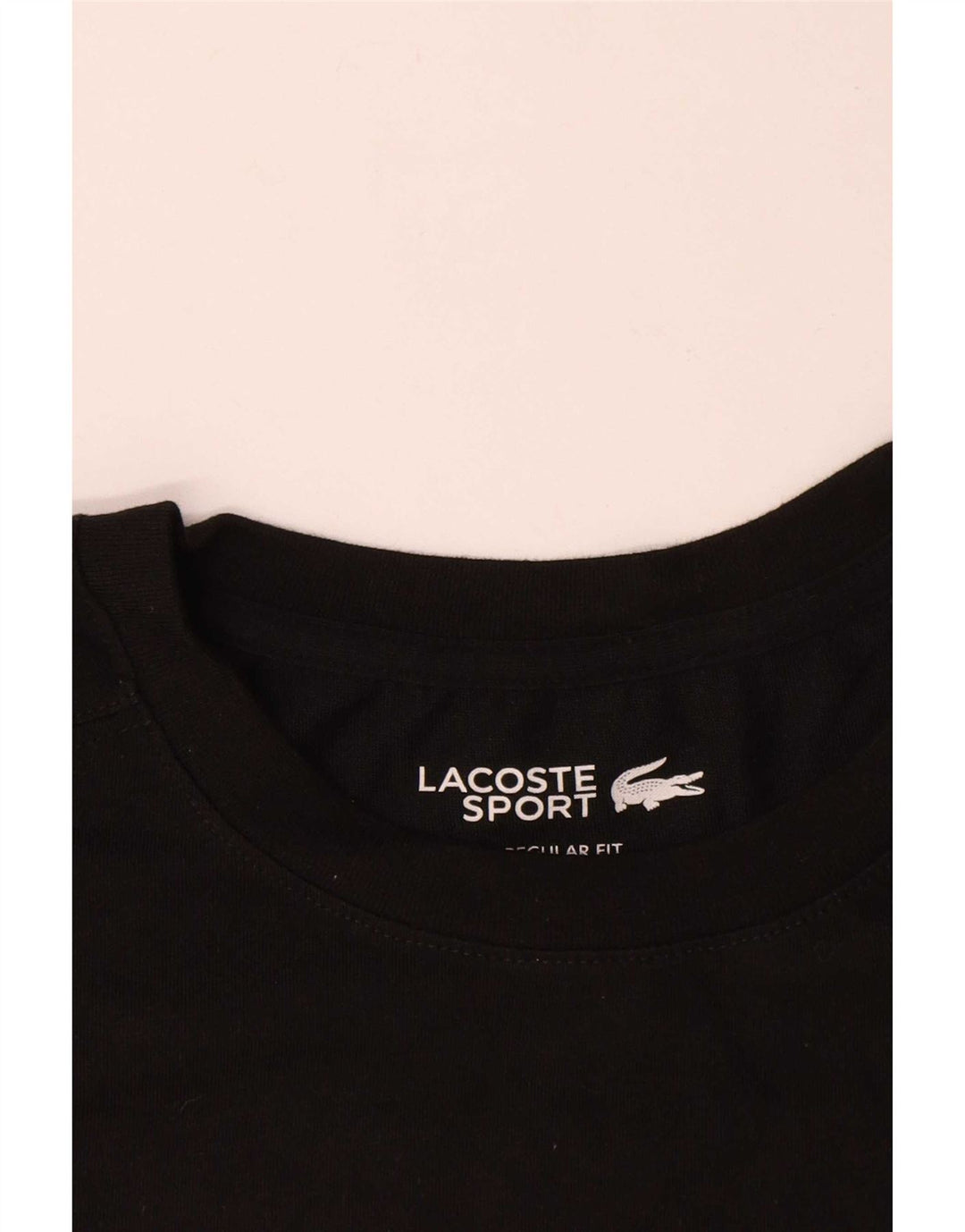 Tricou Lacoste pentru bărbați, cu croiala normală, mare, negru, bumbac