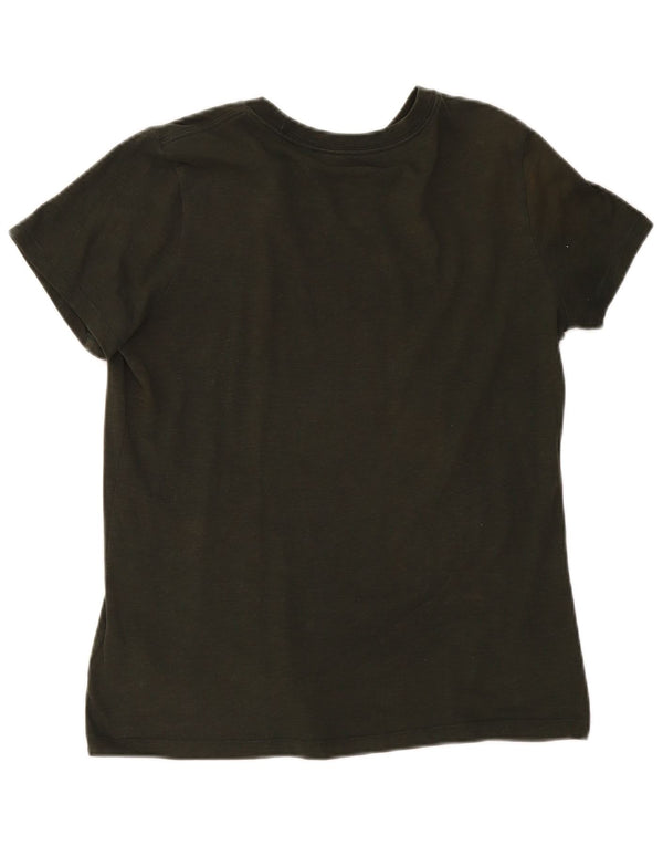 Tricou grafic Nike Dri Fit pentru femei Top UK 12 Medium Khaki Bumbac