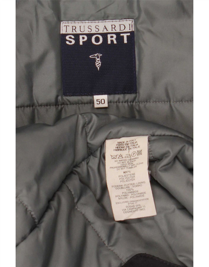 Trench pentru bărbați Trussardi IT 50 Poliester negru mare