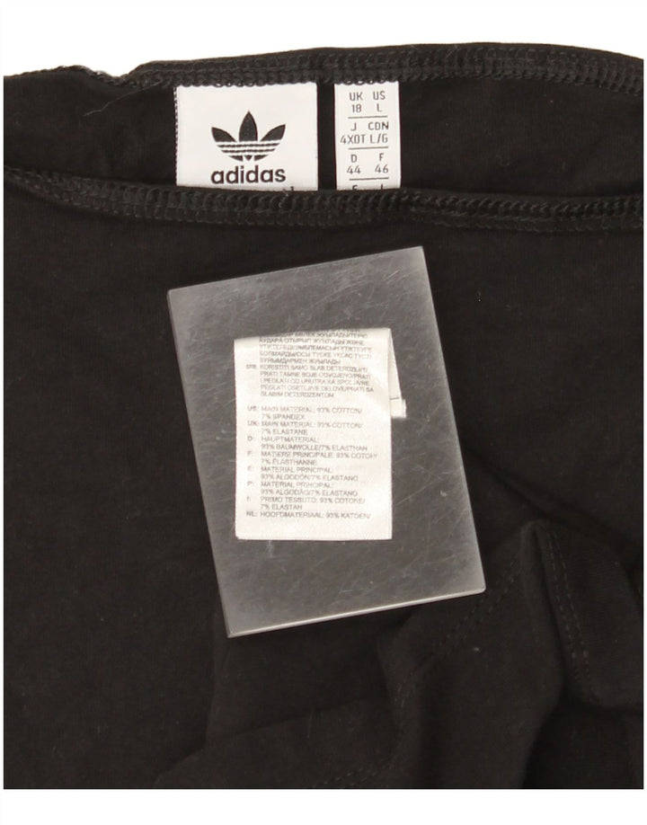 Rochie ADIDAS pentru femei cu umeri scoși UK 18 XL, bumbac negru