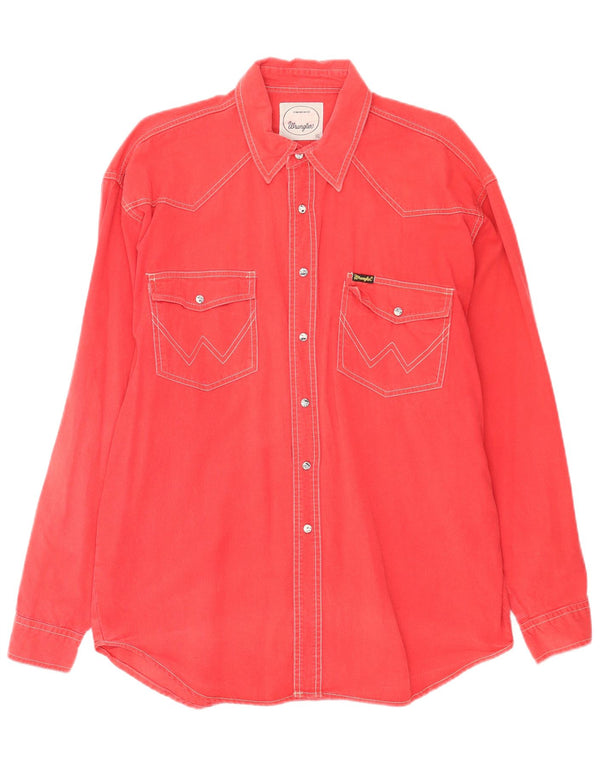 Cămașă din blugi pentru bărbați Wrangler, bumbac roșu XL
