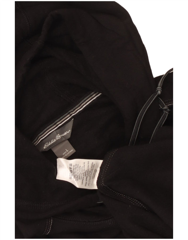Pulover cu glugă pentru bărbați Eddie Bauer, mare, negru, bumbac