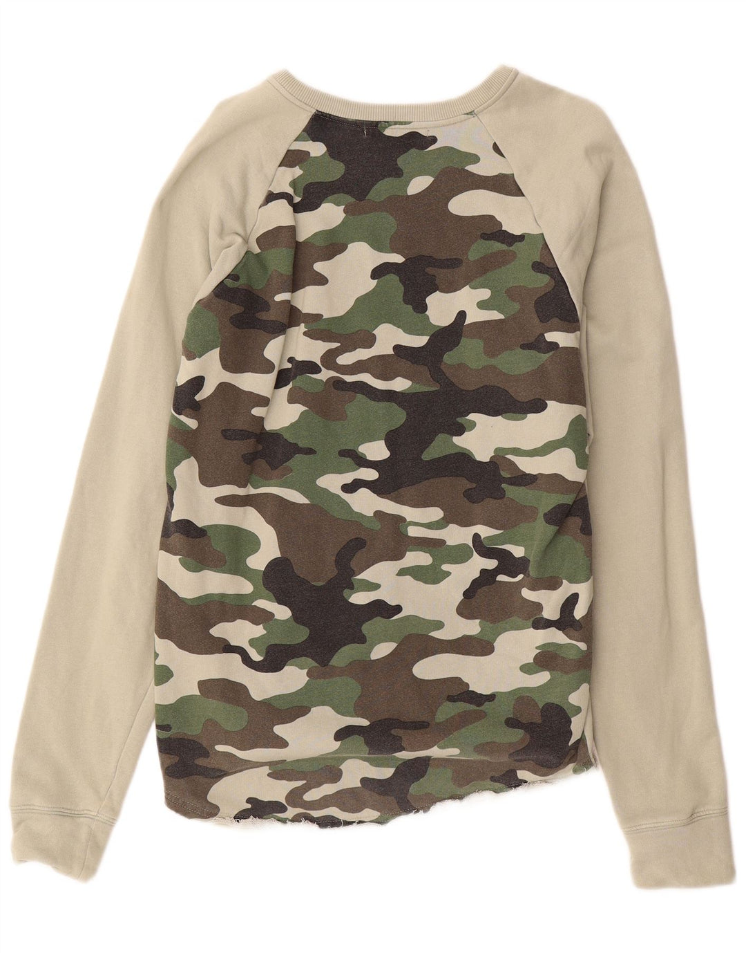 Hanorac grafic pentru bărbați Replay Pulover Mediu Kaki Camuflaj Bumbac