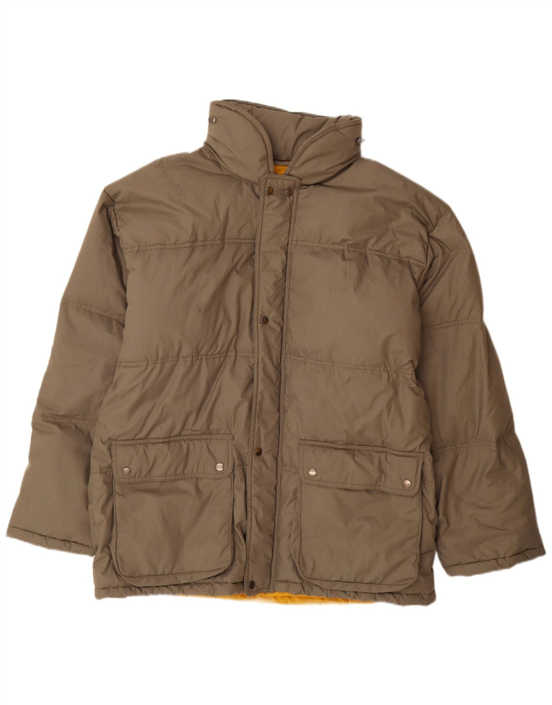 NORTH LANDS Mens Padded Jacket UK 42 XL Brown Cotton