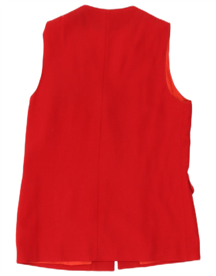 Gilet Vintage pentru femei UK 14 Medium Red Wool