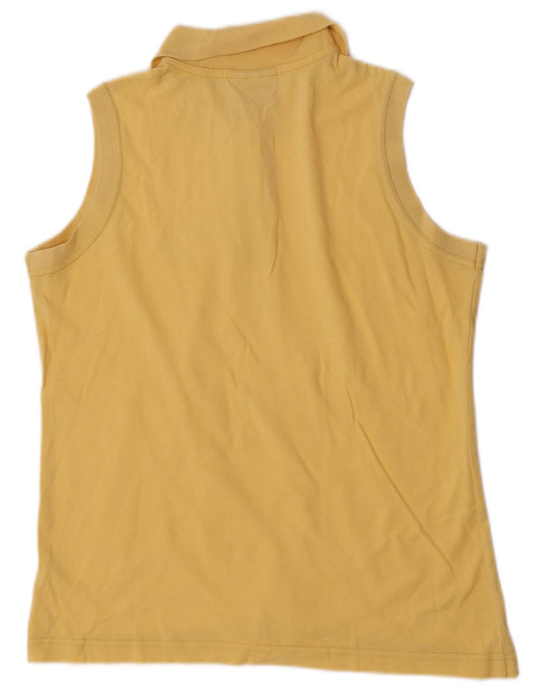 AUSTRALIAN L'ALPINA Tricou polo fără mâneci pentru femei UK 14 Galben mediu