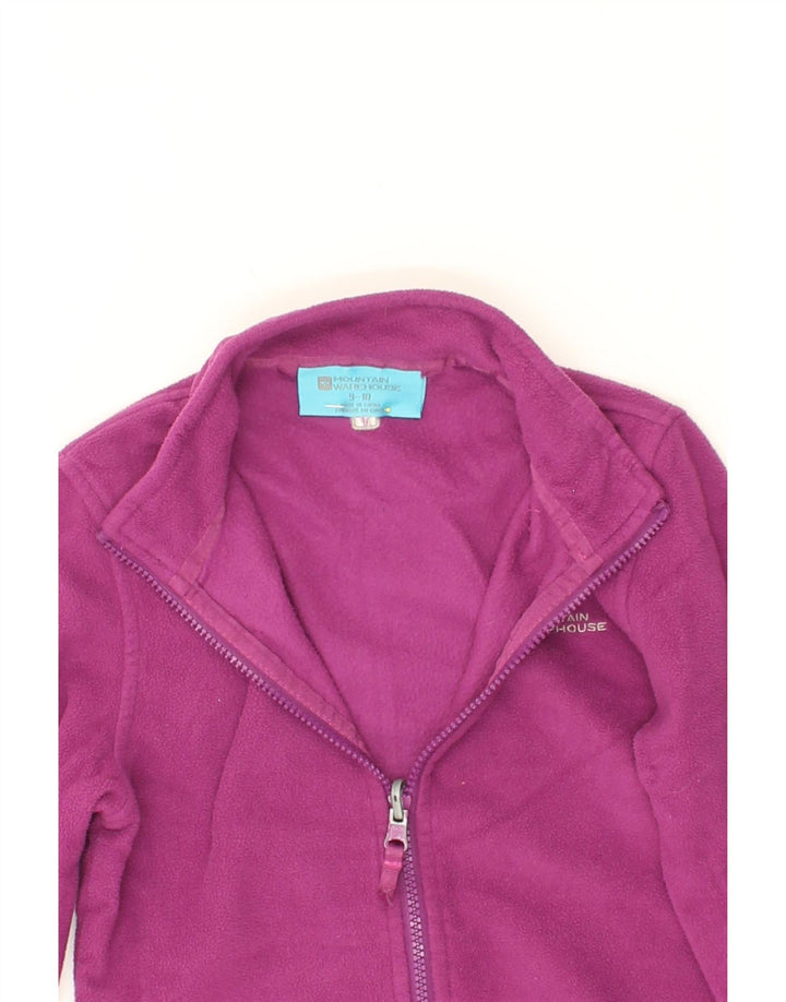 MOUNTAIN WAREHOUSE Girls Fleece Jacket 9-10 Years Purple Polyester Vintage Mountain Warehouse and Second-Hand Mountain Warehouse from Messina Hembry 