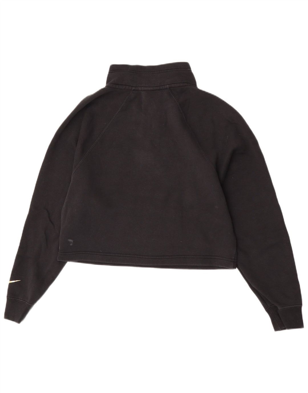 Pulover Nike pentru femei, supradimensionat, cu grafic și gât, cu fermoar, UK 10, mic, negru