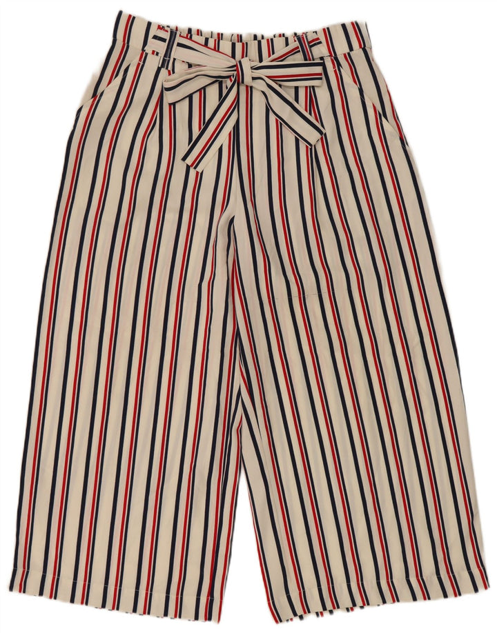 Pantaloni Capri pentru Damă Zara L34 L22 Alb cu dungi