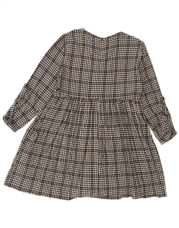 Combi Zara Womens Trafaluc cu mânecă lungă UK 10 Small Black Gingham Bumbac