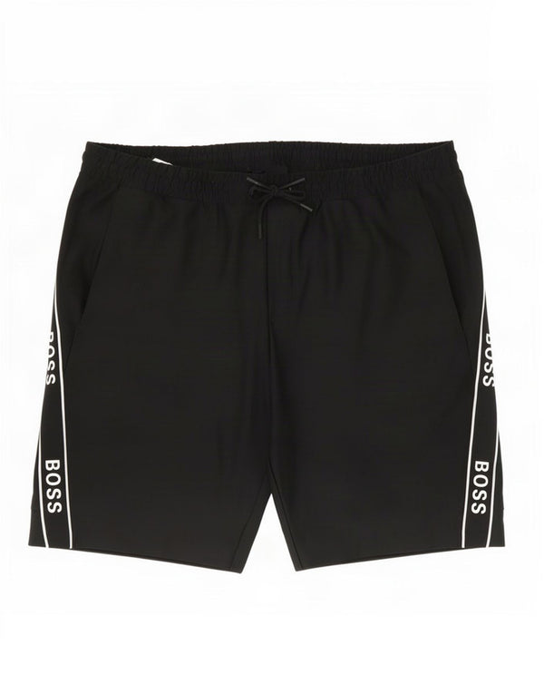 Pantaloni scurți de înot grafic pentru bărbați Hugo Boss 3XL poliester negru