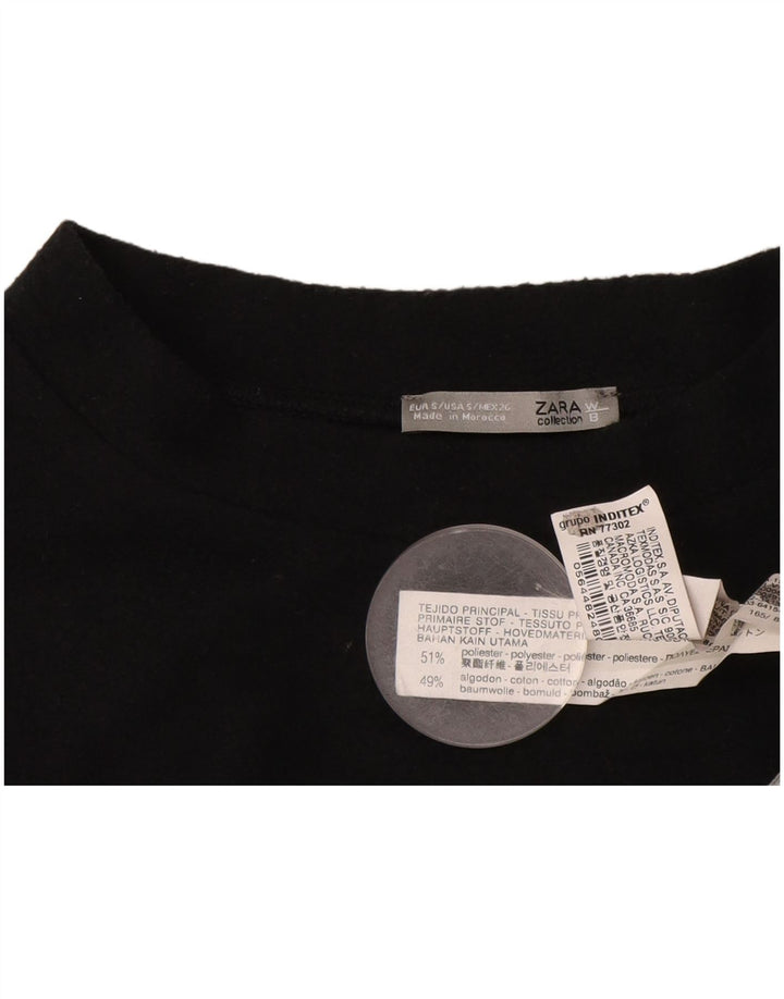 Top cu grafic supradimensionat pentru femei Zara cu mânecă lungă UK 10, poliester, gri mic