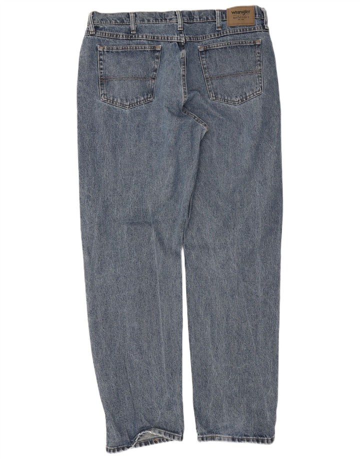Blugi drepti pentru bărbați Wrangler W38 L34 Bumbac albastru