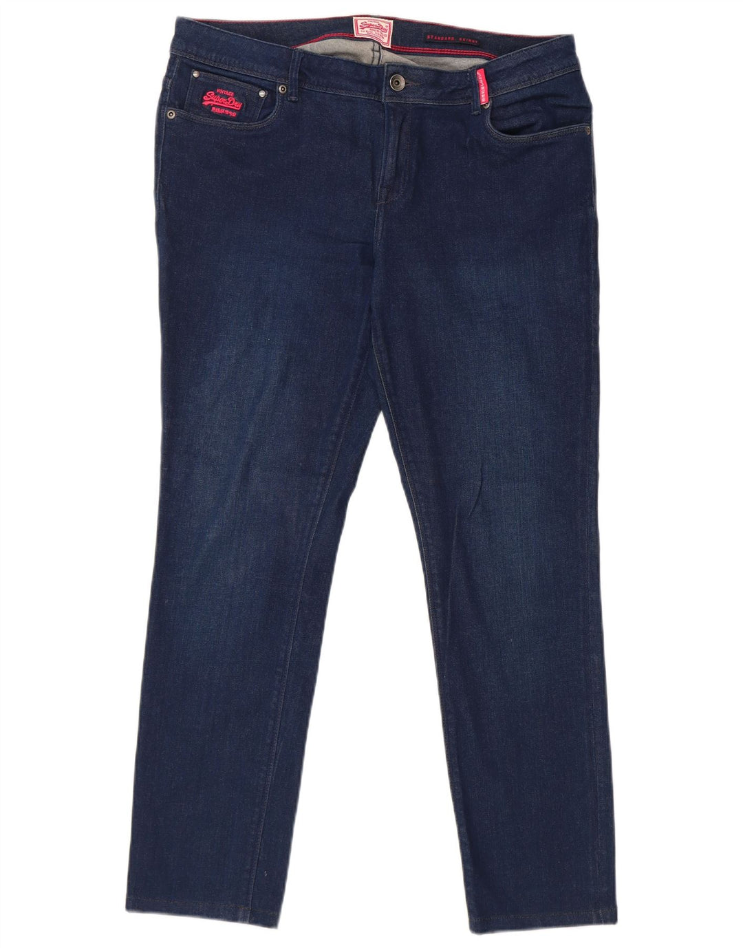 SUPERDRY Blugi skinny pentru femei, cu ajustare standard, W32 L28, bumbac albastru