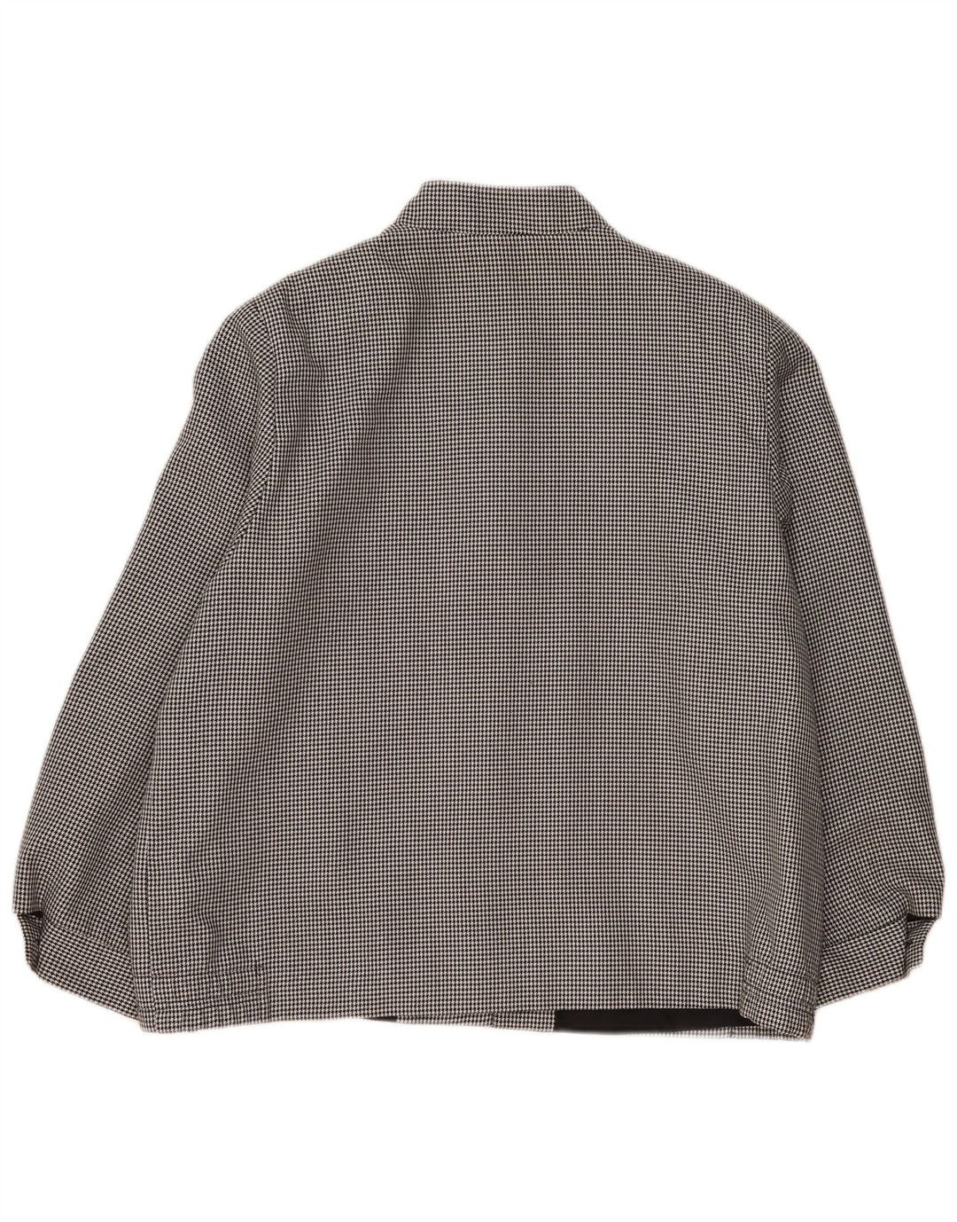 Jachetă Bomber Vintage pentru femei UK 20 2XL Poliester cu picior de găin negru