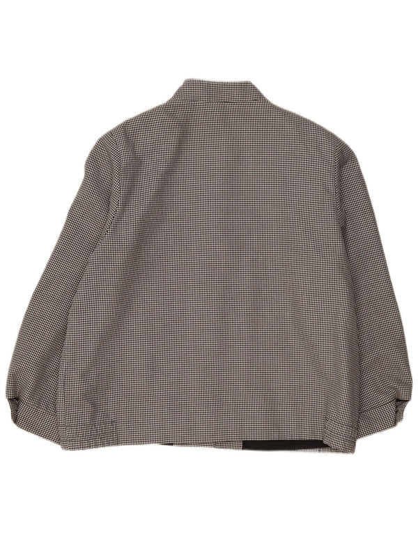 Jachetă Bomber Vintage pentru femei UK 20 2XL Poliester cu picior de găin negru