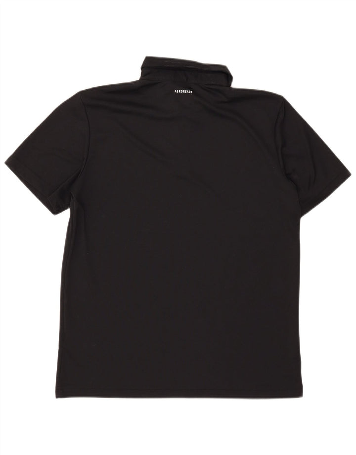 Tricou polo Adidas Aeroready pentru bărbați, poliester mediu negru
