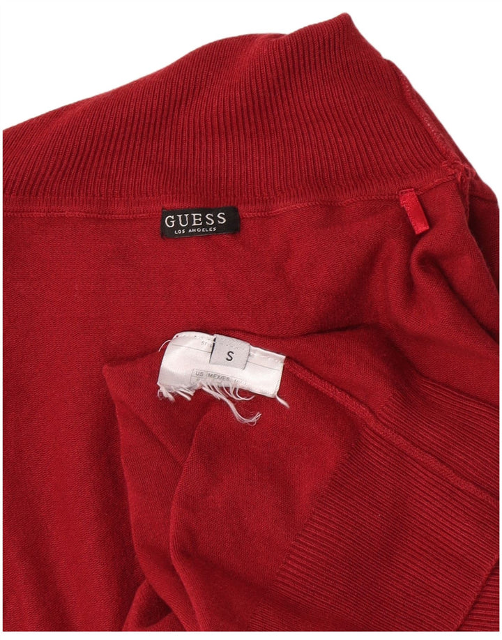Pulover pentru femei Guess cu gât rulat cu grafică UK 10 Small Red