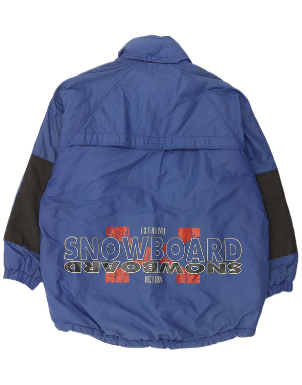 Jachetă de schi vintage pentru bărbați, cu pulover, UK 42 XL, albastru, poliamidă
