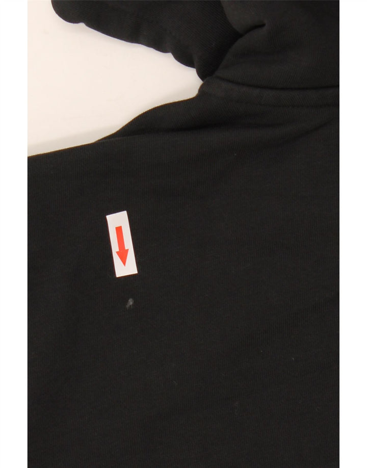 Pulover cu capotă cu fermoar și grafic Adidas pentru bărbați, mare, negru