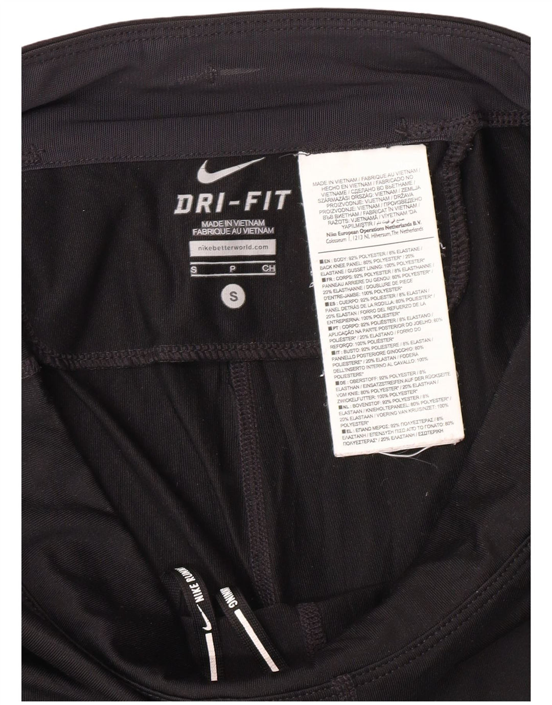 Leggings capri Nike Dri Fit pentru femei UK 10 Mic, negru, poliester Sport