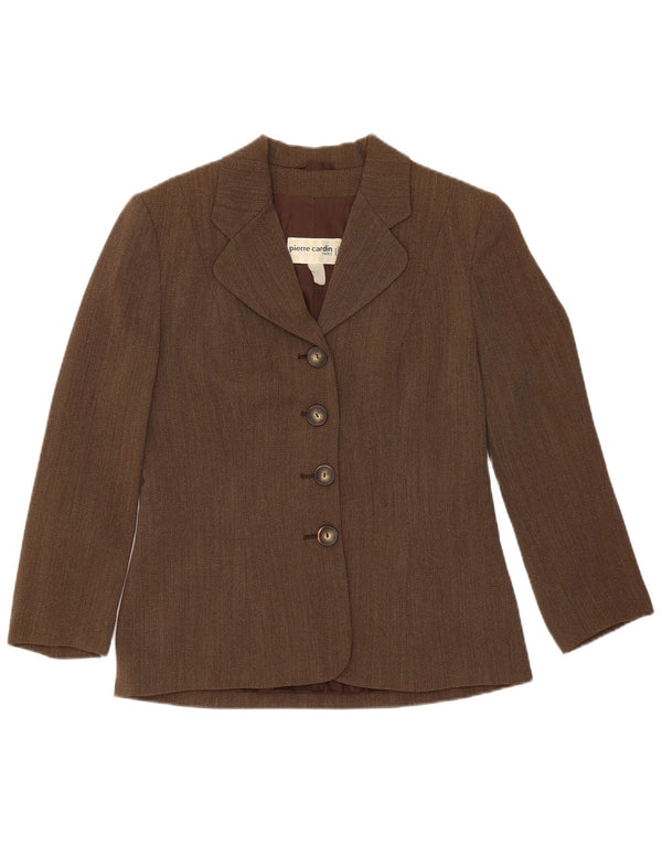 Jachetă blazer pentru femei Pierre Cardin cu 4 nasturi UK 14 maro mediu