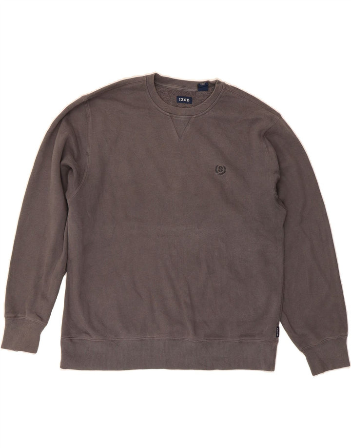 IZOD Mens Sweatshirt Jumper Medium Grey Vintage Izod and Second-Hand Izod from Messina Hembry 