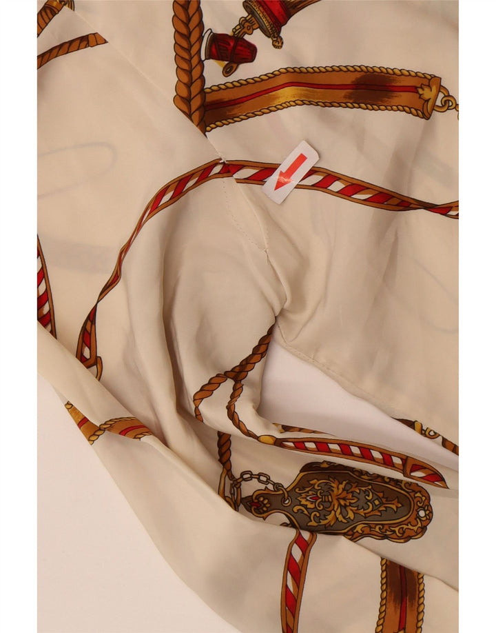 Bluză vintage pentru cămașă de călărie pentru femei UK 14 mare, multicoloră
