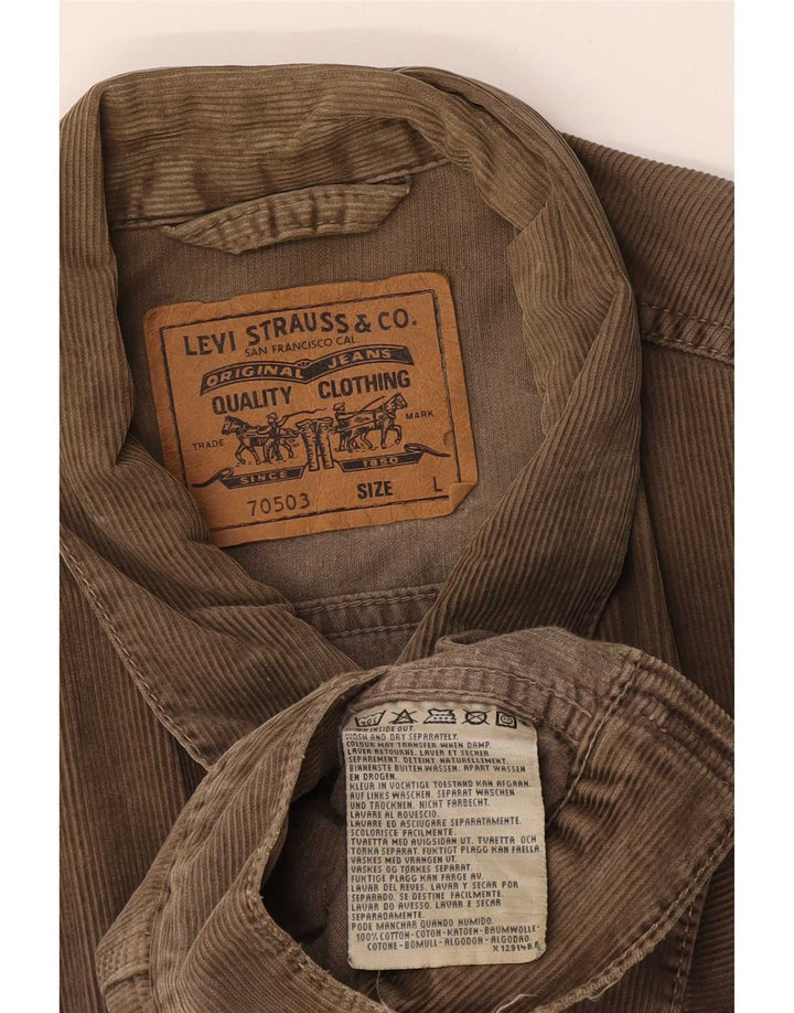 Jachetă Levi's din velur pentru femei UK 40, mare, maro, bumbac