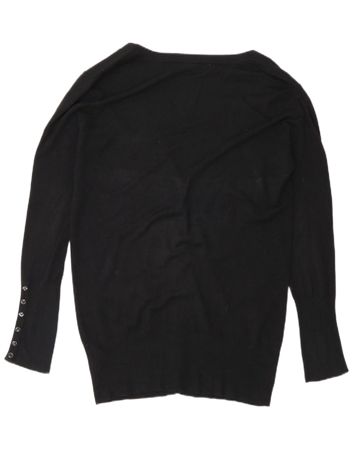 Pulover cardigan pentru femei Zara UK 16, mare, negru, raion