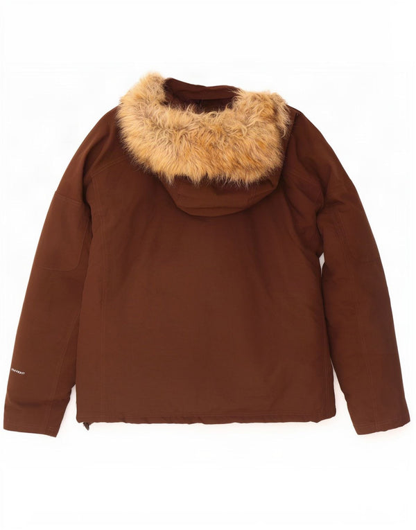 Jachetă căptușită cu glugă The North Face Hyvent pentru bărbați UK 40 Large Brown Nylon