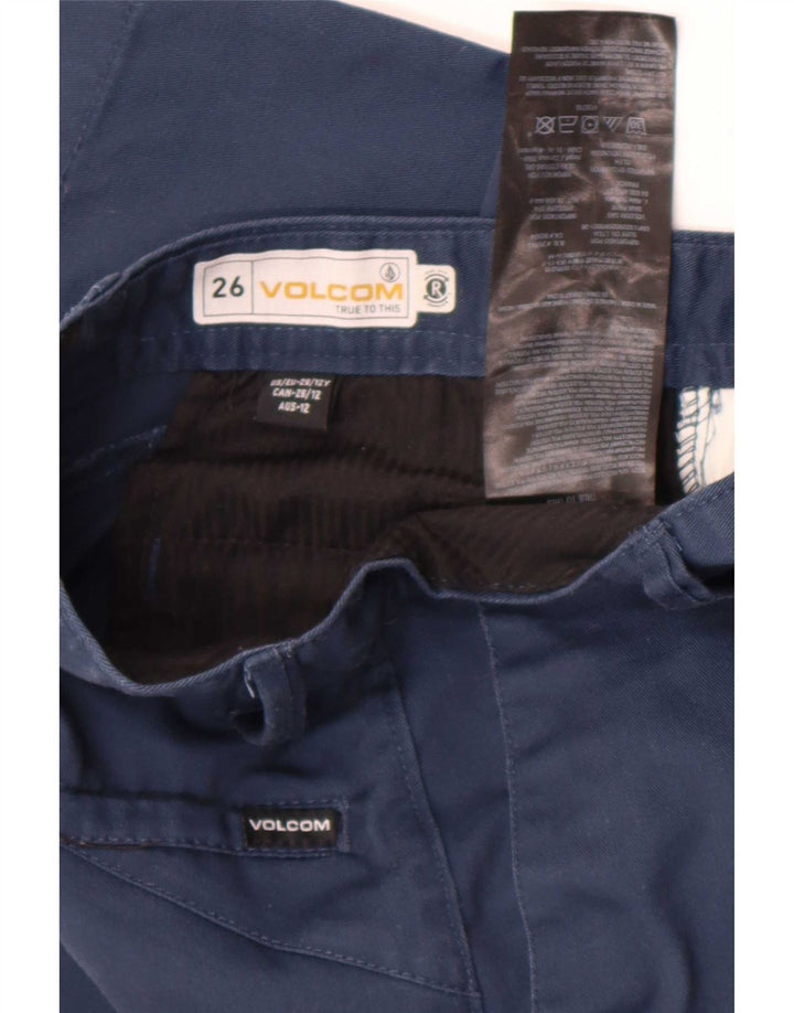 Pantaloni scurți chino pentru băieți Volcom 11-12 ani W26 bleumarin Poliester