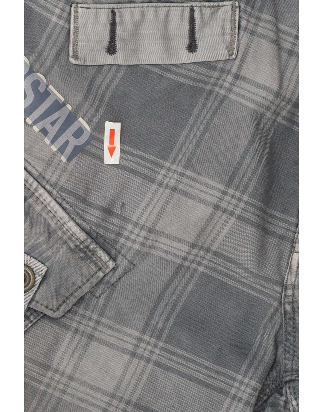Pantaloni scurti cargo pentru bărbați G-Star W32, bumbac carouri, gri mediu