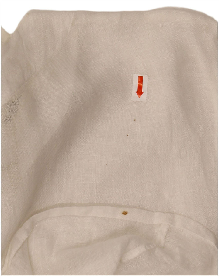 Bluză cămașă cu mânecă scurtă pentru femei VINTAGE IT 48 XL albă