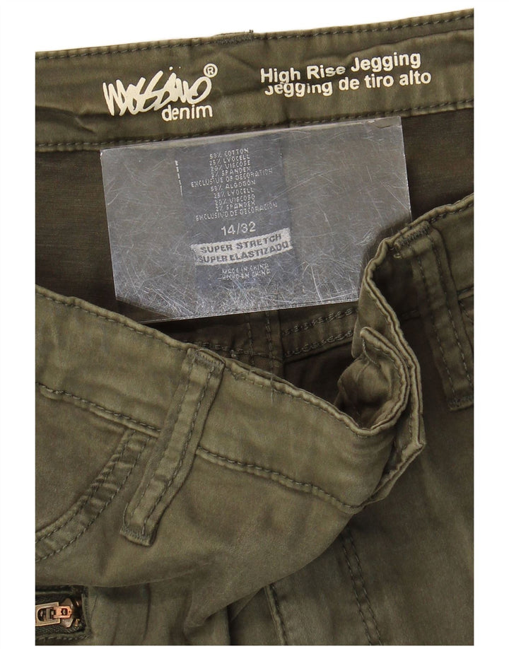 Blugi jegging cu talie înaltă pentru femei Mossimo US 14 Large W32 L26 Kaki Bumbac