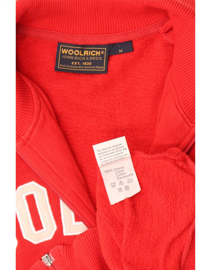 Jachetă de top pentru trening Woolrich pentru femei, UK 12, bumbac roșu mediu