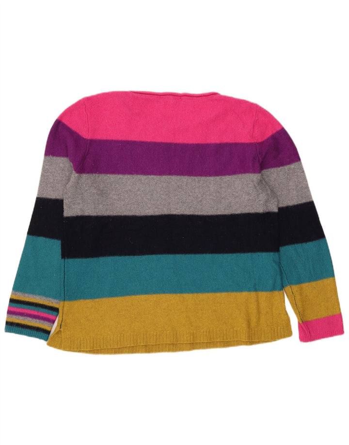 White Stuff Pulover cu gât de barcă pentru femei UK 16 Large Multicolor