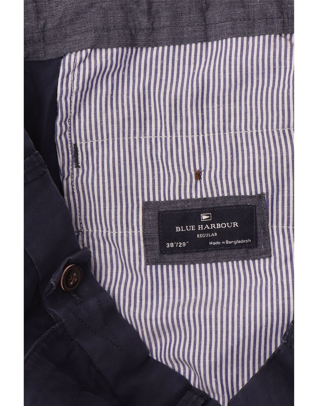 MARKS & SPENCER Pantaloni de costum Blue Harbour pentru bărbați L38 L29 bleumarin